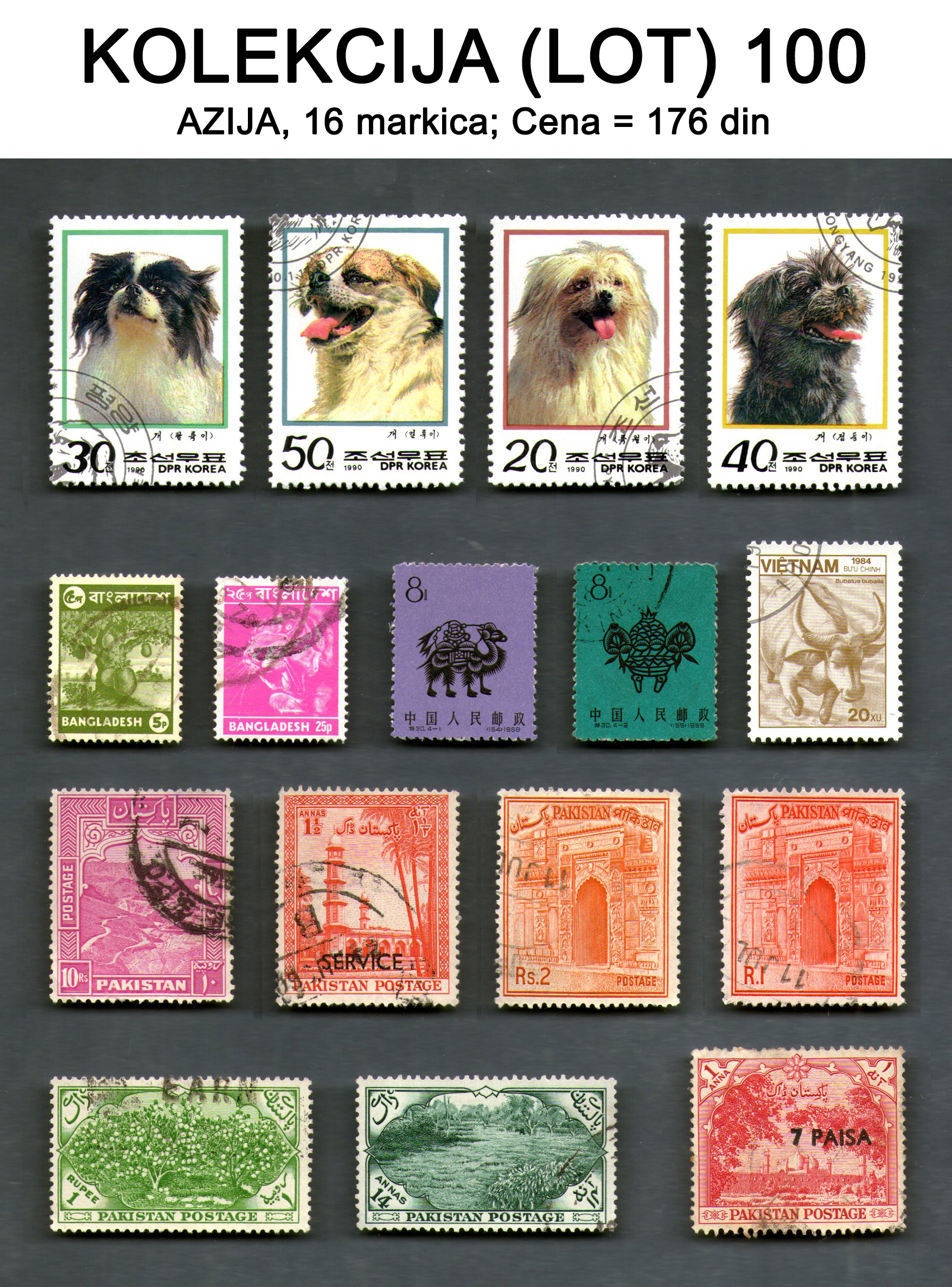 Po�tanske markice, Azija