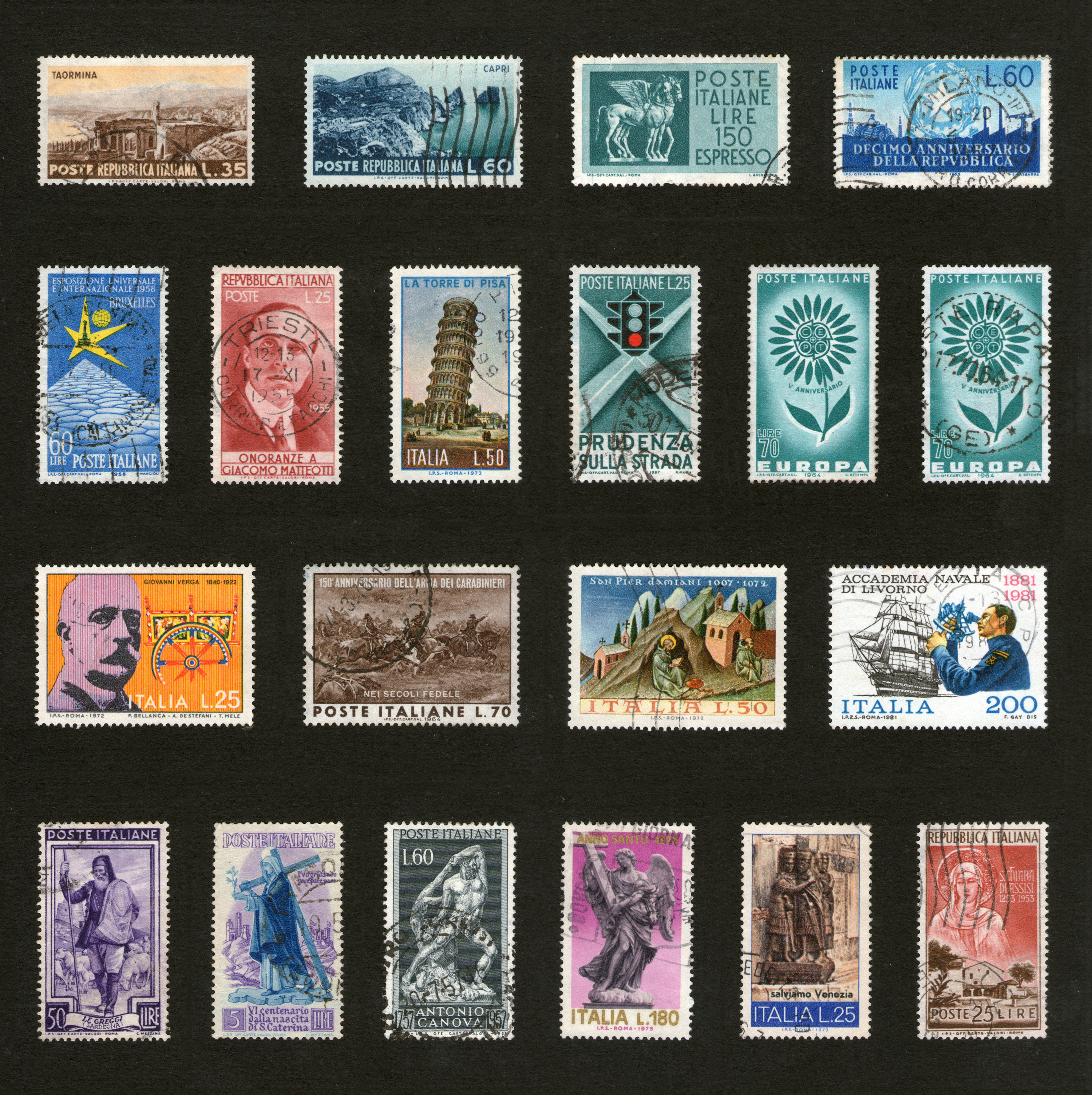 Poštanske markice, Evropa