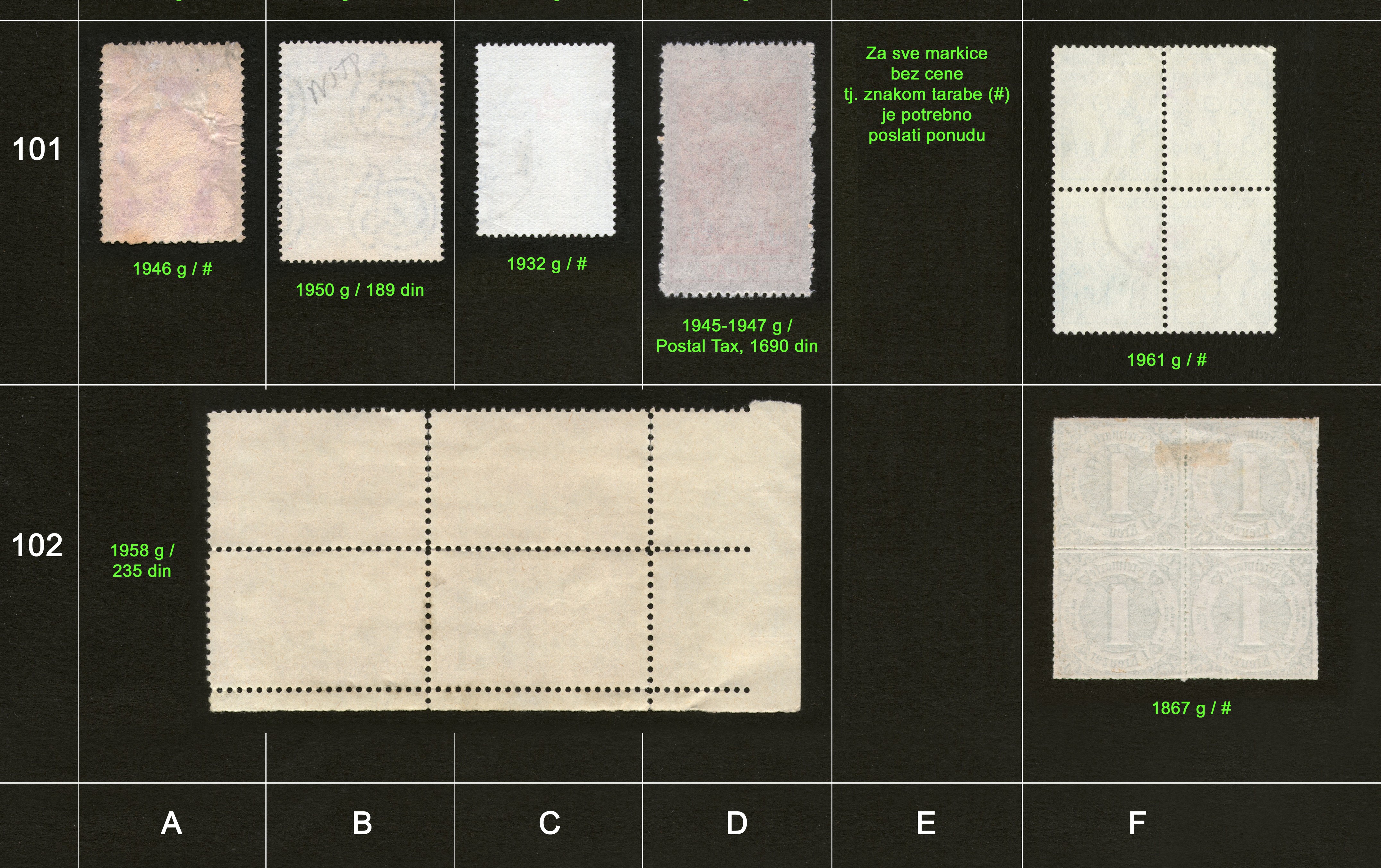 Po�tanske markice, prodaja