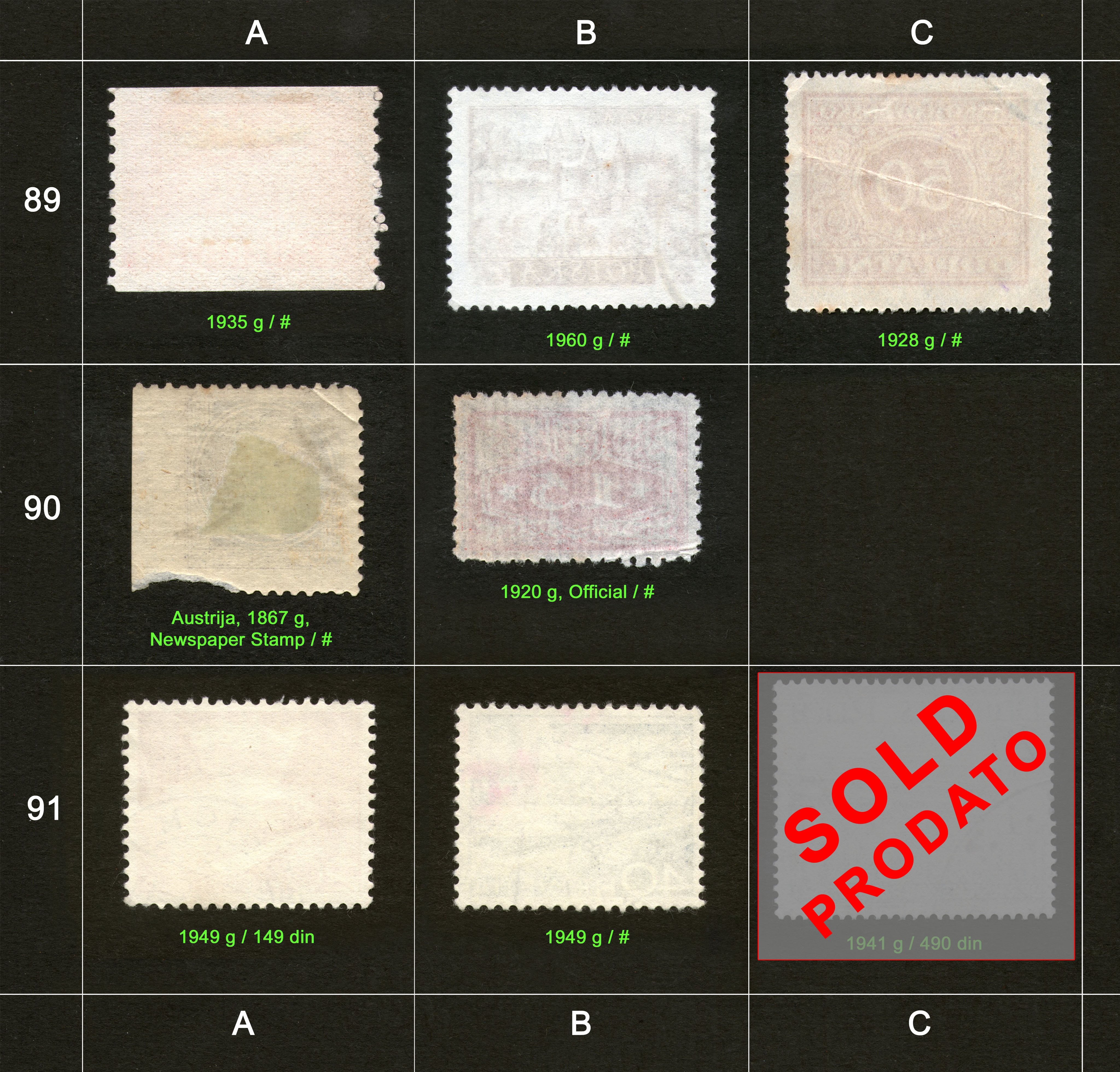 Po�tanske markice, prodaja